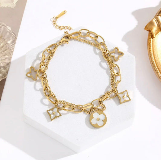 Flower Charm Bracelet