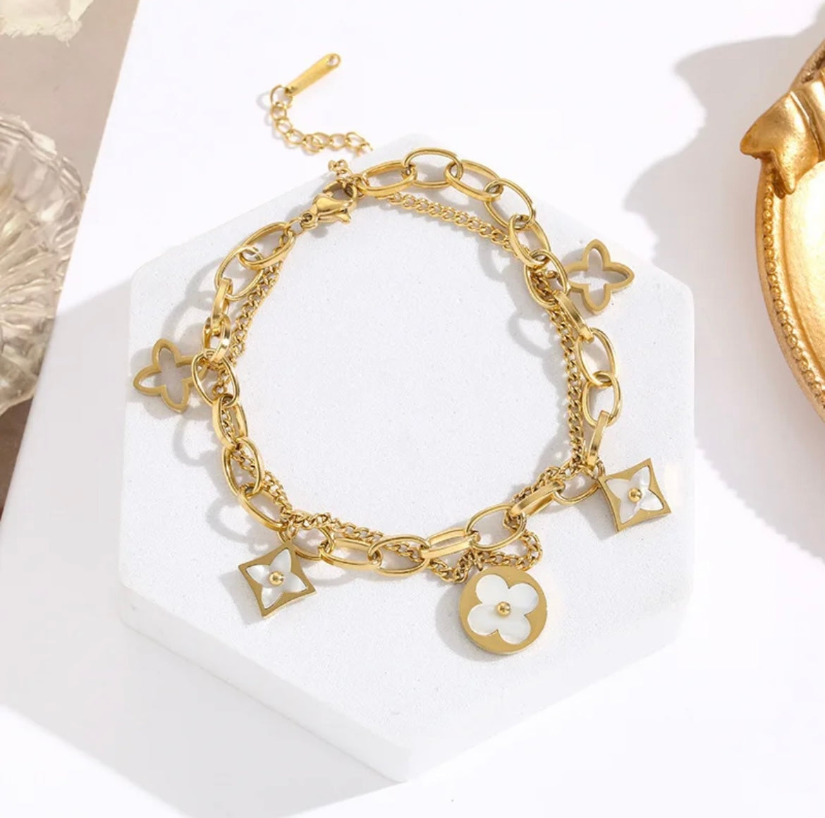 Flower Charm Bracelet