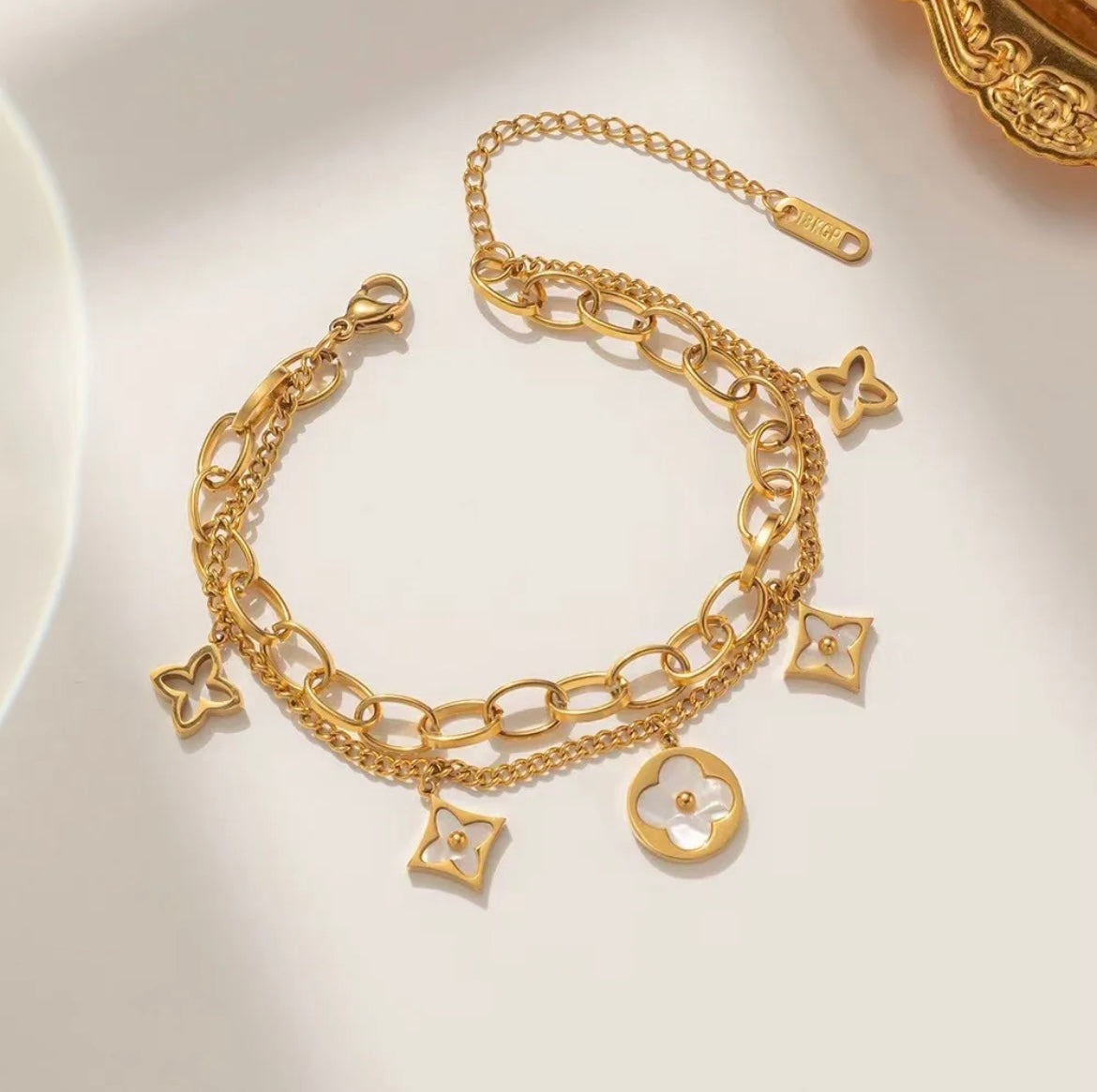 Flower Charm Bracelet